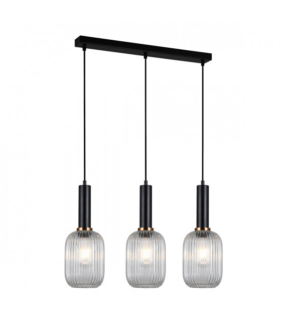 Modern suspension Antiola Black and transparent