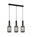 Suspension moderne Antiola Noir verre fumé