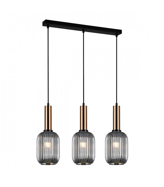 Modern pendant lamp Antiola smoked glass