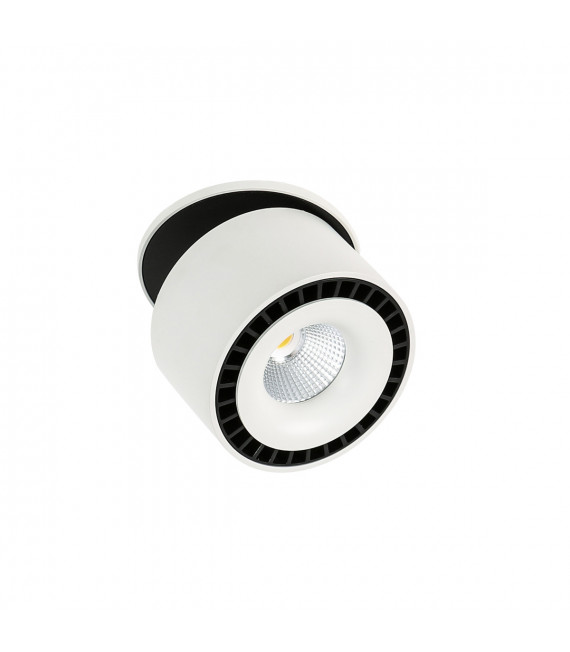 Technische und moderne Deckeneinbauleuchte Sevilla Round Recessed 3000K Weiß schwarz