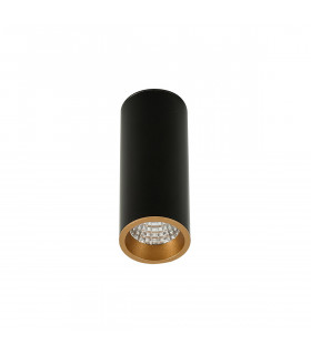 Lámpara de techo spot técnica y moderna Moldes Medium BL / GO Ceiling 3000K Negro, dorado
