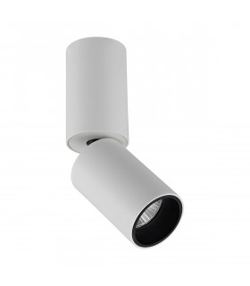 Technical and modern spot ceiling light Lunaro White and black