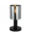 Modern desk lamp Sardo Black and smoked glass