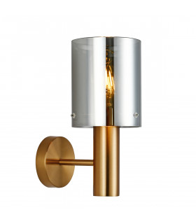 Modern wall light Sardo smoked lampshade