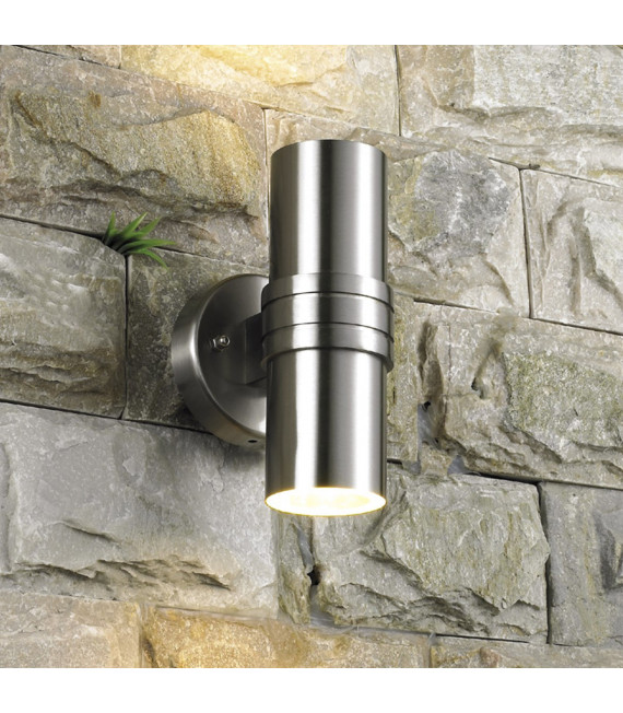 Lampada da giardino moderna tubolare satinata