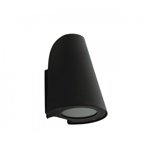 Moderne Gartenwandlampe Alba Black Black