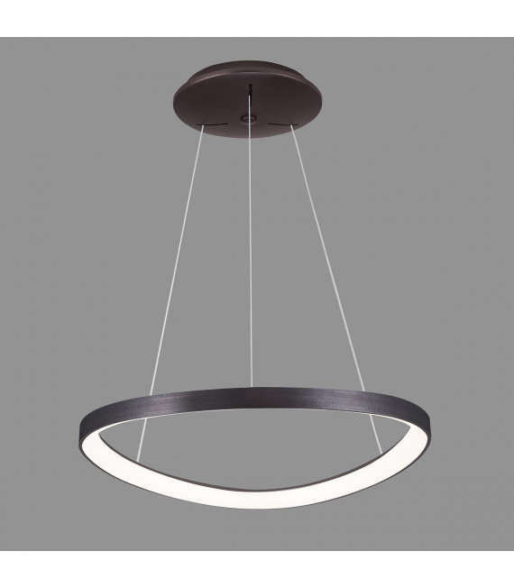 Moderna lampada a sospensione Morfi Café spazzolata