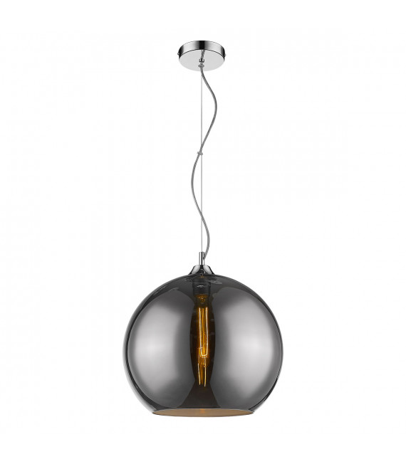 Lampada a sospensione moderna Fixio Chrome, nera