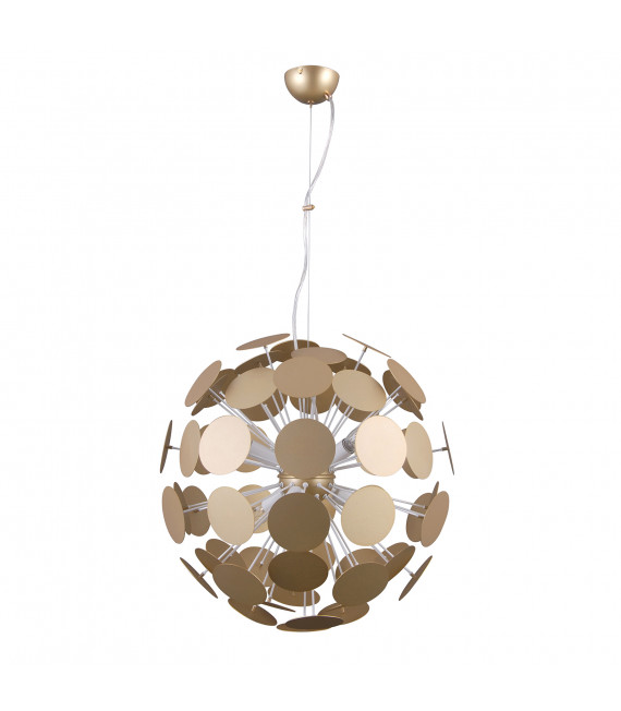 Moderna lampada a sospensione Mailone White, oro