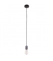 Modern hanging socket Millenia Black in aluminum