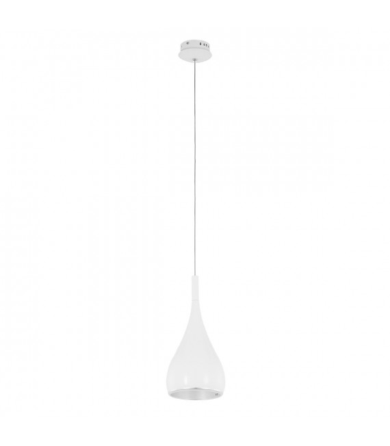 Moderne Pendelleuchte Anon White Chrome, weiß