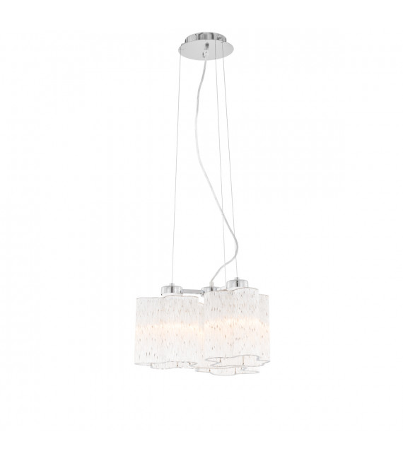 Classic Antonio Chrome pendant lamp 3 glass bulbs