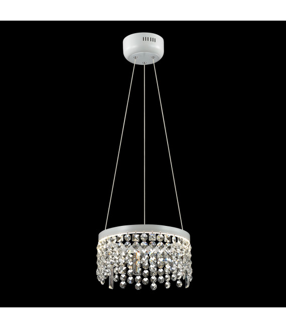 Lampada a sospensione in cristallo Fiona Tappeto bianco
