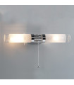 Applique murale pour salle de bains moderne Hook Chrome en verre