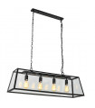 Industrial and retro pendant lamp Laverno Matt black 4 bulbs