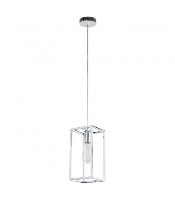 Lampada a sospensione industriale e retrò Sigalo Chrome