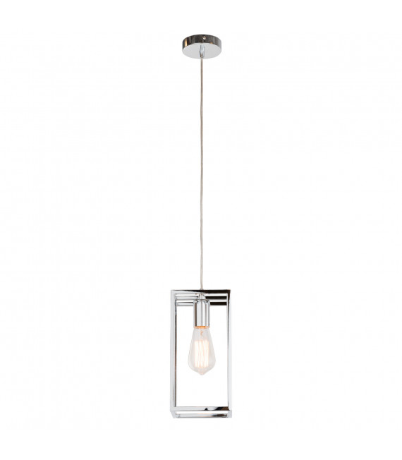 Lampada a sospensione industriale e retrò Sigalo Chrome