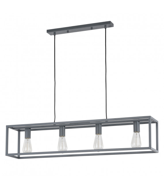 Lámpara colgante industrial y retro Sigalo Gris arena