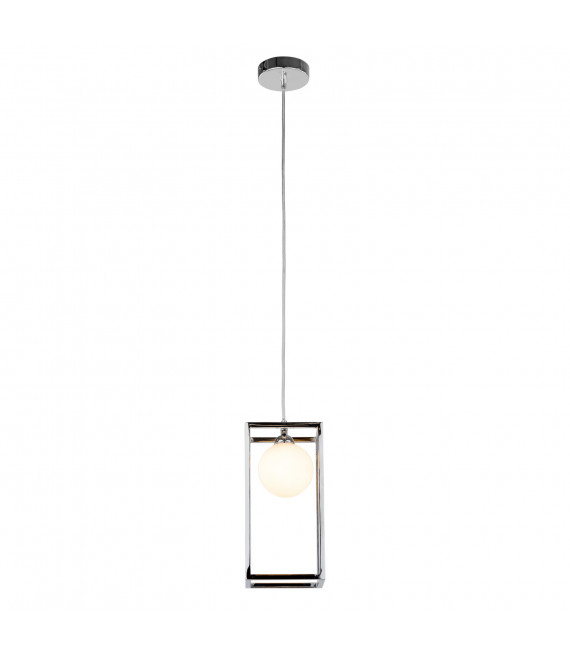 Lampada a sospensione industriale e retrò Daisy Chrome