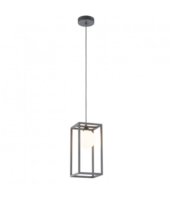 Lampada a sospensione industriale e retrò grigio margherita