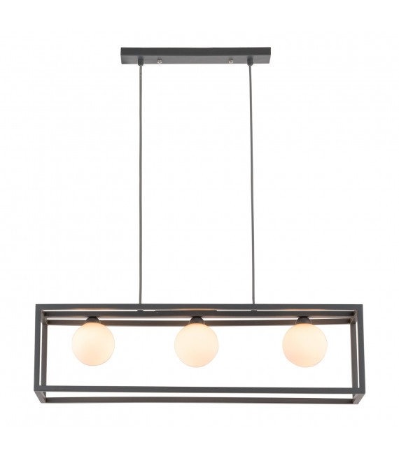Lampada a sospensione industriale e retrò Sigalo Grey sabbia