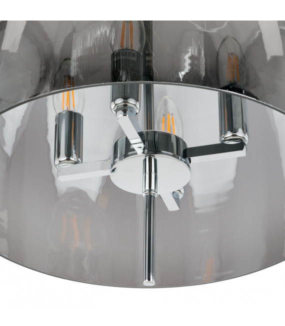 Modern pendant light Alan Chrome 4 bulbs