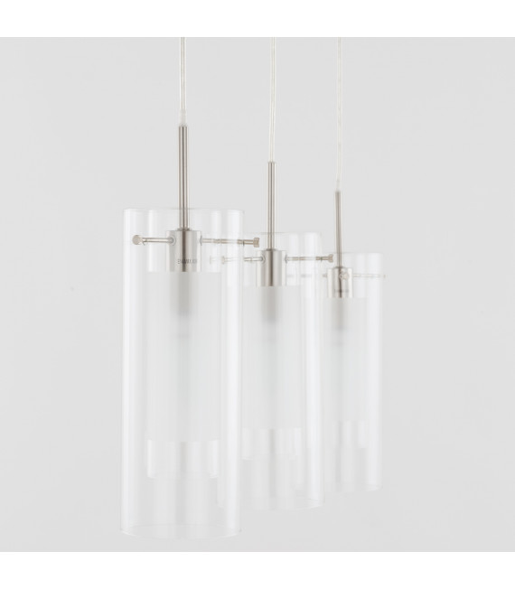Moderne Pendelleuchte Getrübtes Chrom
