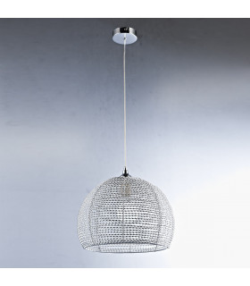 Lámpara colgante moderna Justin Chrome, aluminio