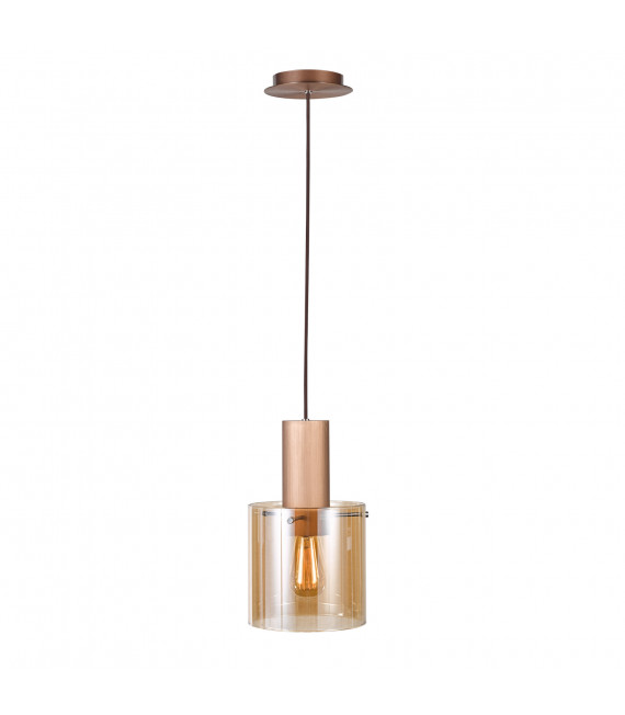 Suspension moderne Javier Bronze antique, noir