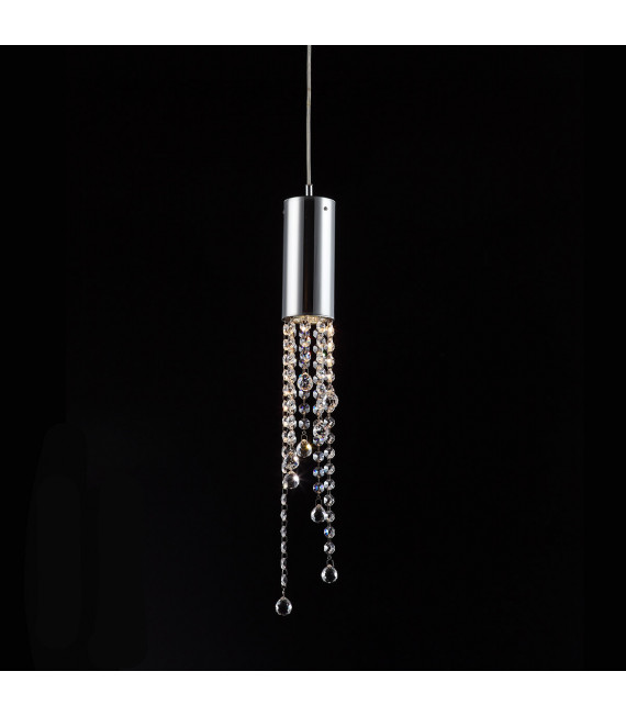 Larix Chrome crystal pendant lamp