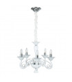 Lustre moderne Verona blanc 5 ampoules