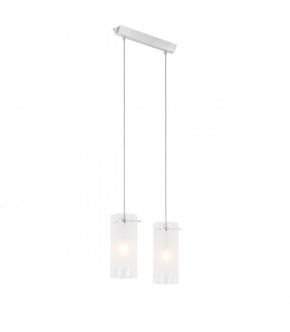 Suspension moderne Blend Chrome en métal 2 ampoules