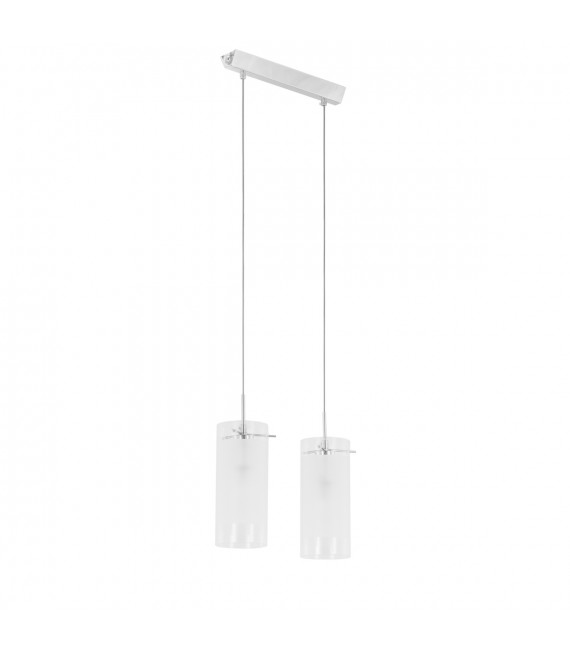 Suspension moderne Blend Chrome en métal 2 ampoules