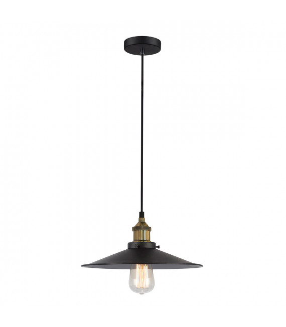 Lampada a sospensione industriale e retrò Kermio Black