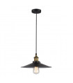 Industrial and retro pendant lamp Kermio Black 1 bulb