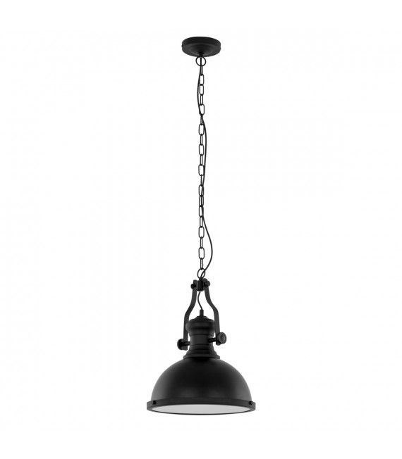 Lampada a sospensione industriale e retrò Maeva Black