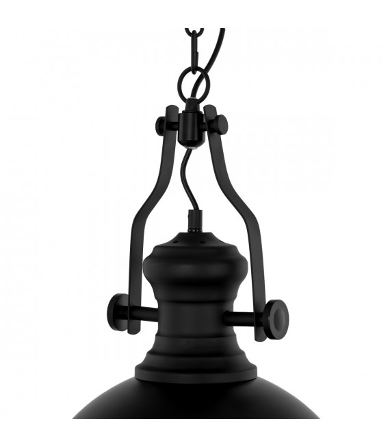 Lámpara colgante industrial y retro Maeva Black