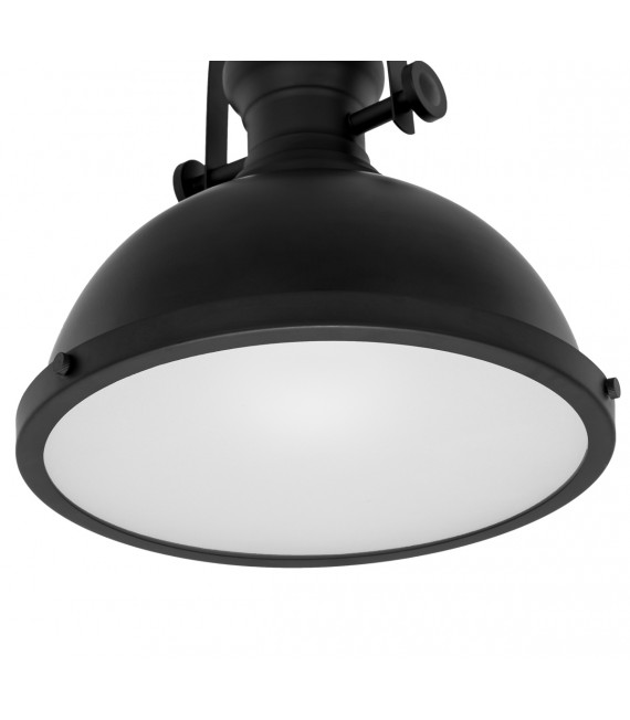 Lámpara colgante industrial y retro Maeva Black
