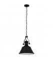 Suspension industrielle et rétro Maeva Noir 1 ampoule