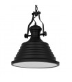 Suspension industrielle et rétro Maeva Noir 1 ampoule