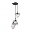 Industrial and retro pendant light Maelle Black 1 bulb