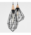 Industrial and retro pendant light Maelle Black 1 bulb