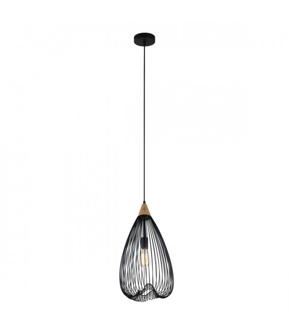 Industrie- und Retro-Pendelleuchte Nuka Black