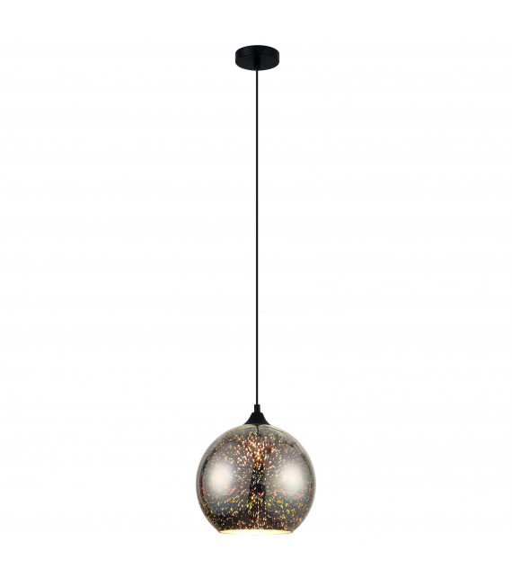 Lampada a sospensione moderna Andromeda 3D Nera, colorata