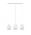 Modern pendant lamp Harley white 3 steel bulbs
