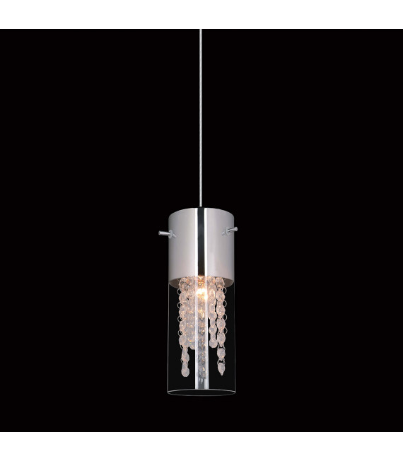 Marqu Chrome crystal pendant lamp