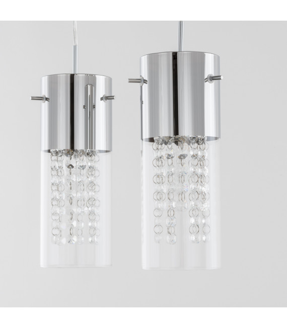Marqu Chrome 2-light crystal pendant light
