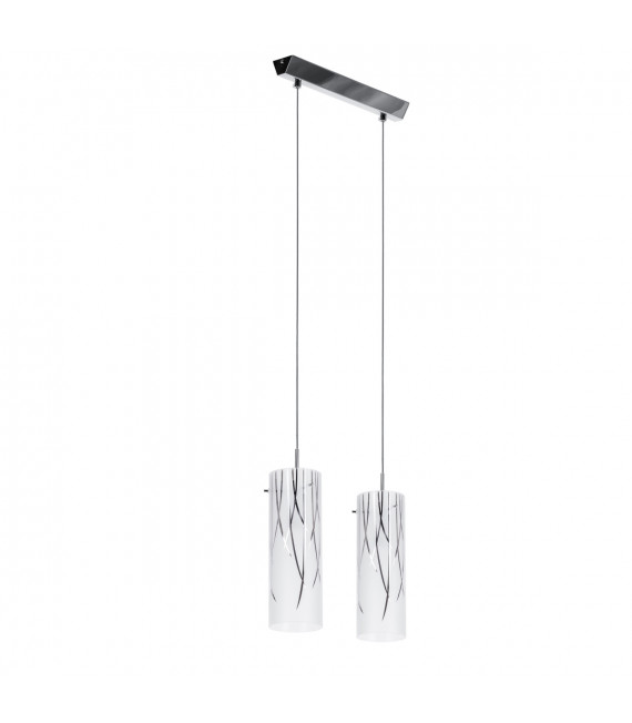 Suspension moderne Kosma Chrome 2 ampoules