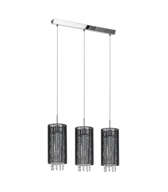 Lana BK Crystal, lámpara de suspensión Negro
