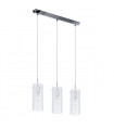 Modern hanging lamp Naolin Chrome, white 3 bulbs